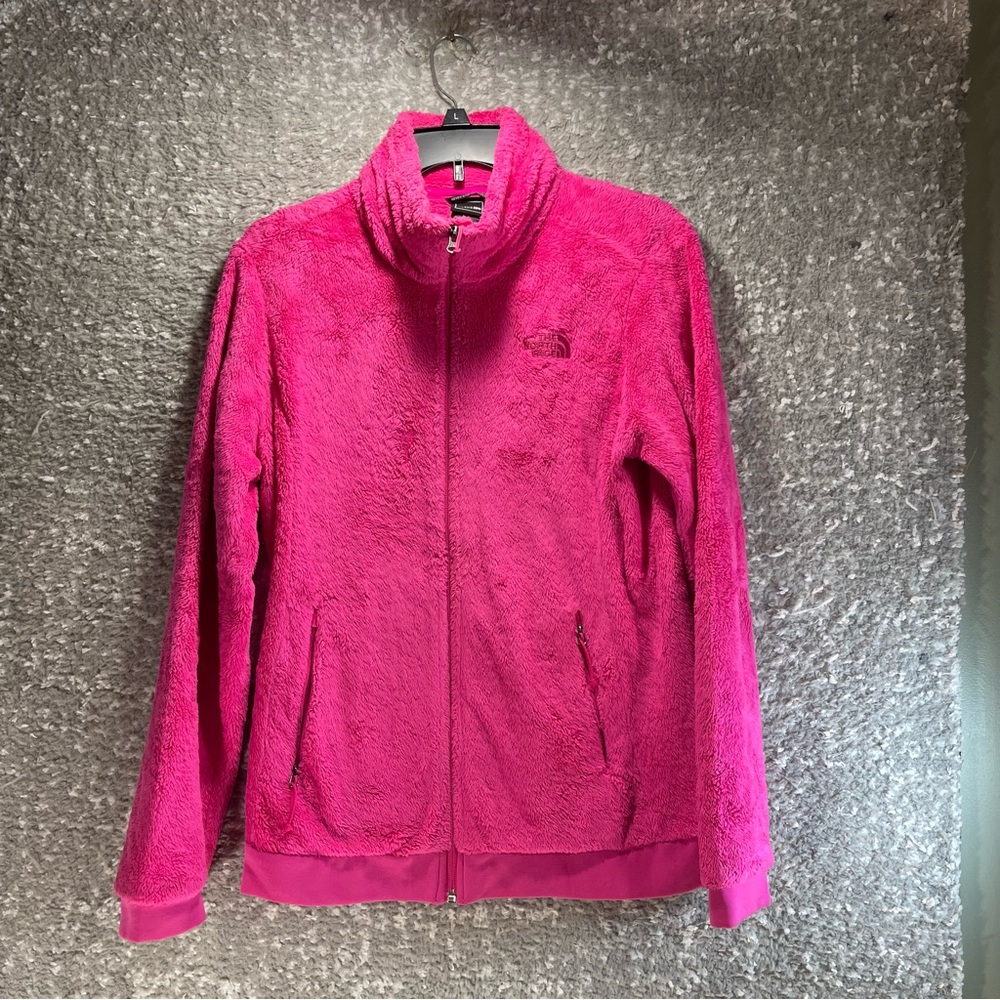 The North Face Sherpa Sweater Fleece Pink Full Zip Jacket Womens Medium